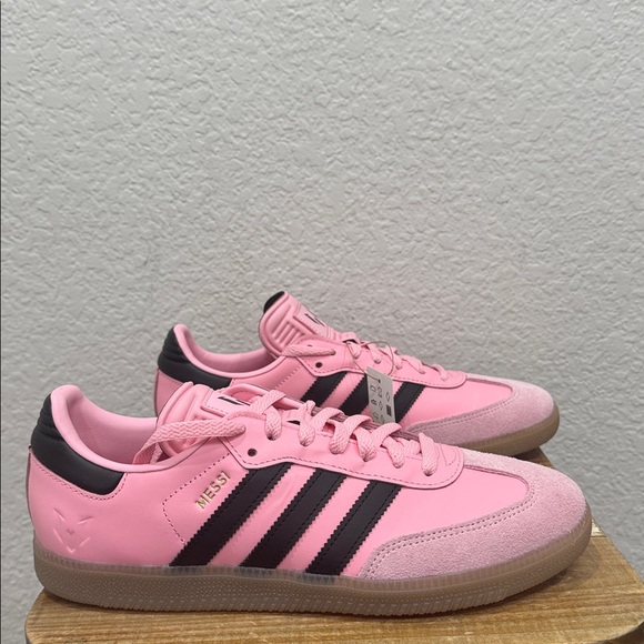 Adidas Samba Messi Pink Black Men 9 Women 10 - Picture 2 of 10